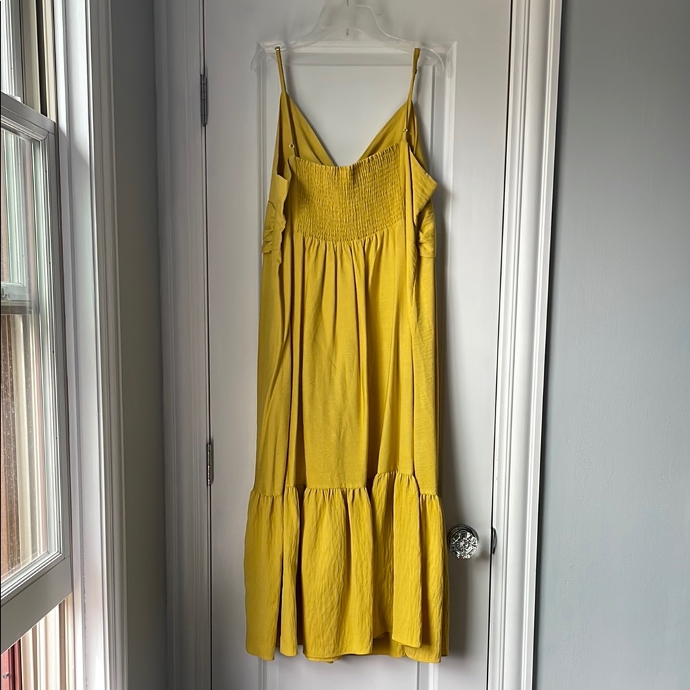 Banana Republic Sun Dress Yellow Sleeveless Dress Size 20 - Picture 2 of 4